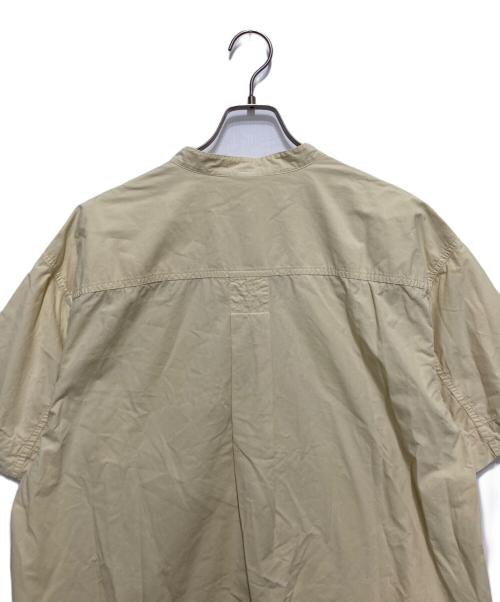 MHL（エムエイチエル）MHL (エムエイチエル) ORGANIC COTTON SHIRTING バンドカラーシャツ イエロー サイズ:Lの古着・服飾アイテム