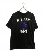 stussyステューシー）の古着「LOCAL NO.4プリントTシャツ」｜ブラック