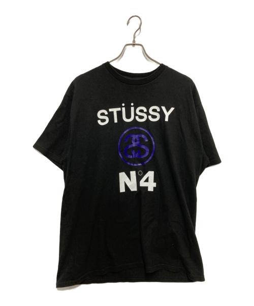 stussy（ステューシー）stussy (ステューシー) LOCAL NO.4プリントTシャツ ブラック サイズ:Lの古着・服飾アイテム
