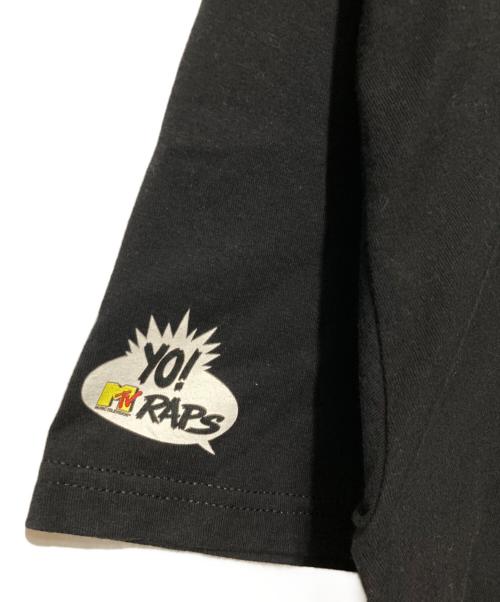 stussy（ステューシー）stussy (ステューシー) YO! MTV RAPS コラボ Tシャツ SLICK RICK ブラック サイズ:X-LARGEの古着・服飾アイテム