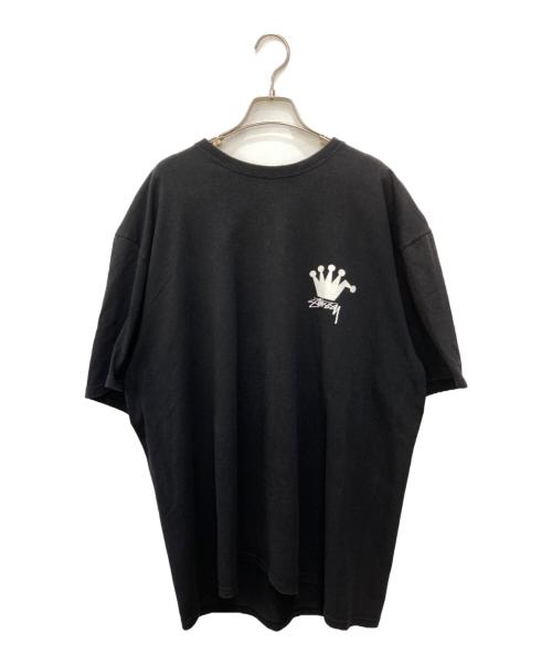 stussy（ステューシー）stussy (ステューシー) クラウンプリントtシャツ ブラック サイズ:XLの古着・服飾アイテム
