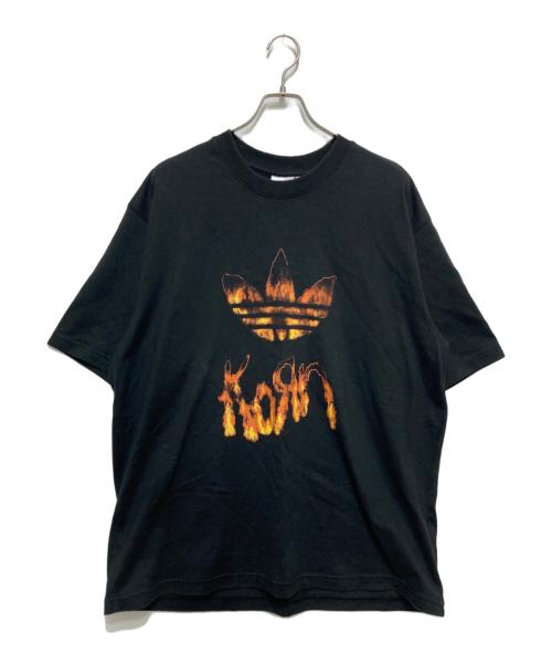 adidas（アディダス）adidas (アディダス) KORNコラボtシャツ ブラック サイズ:2XLの古着・服飾アイテム