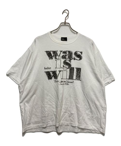 KOLOR（カラー）KOLOR (カラー) WAS IS WILL クルーネック Tシャツ ホワイト サイズ:3の古着・服飾アイテム