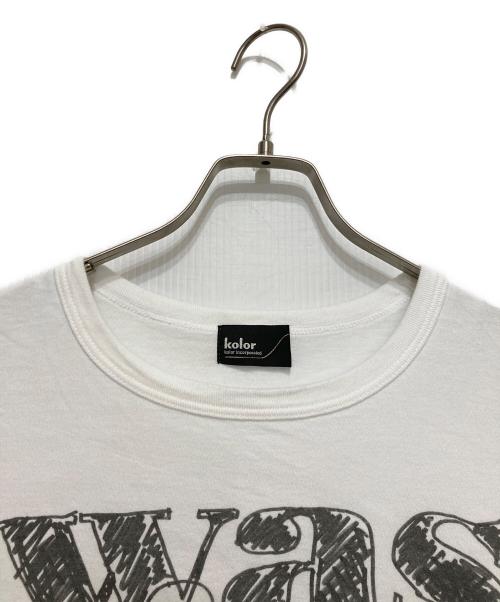 KOLOR（カラー）KOLOR (カラー) WAS IS WILL クルーネック Tシャツ ホワイト サイズ:3の古着・服飾アイテム