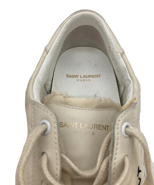 Saint Laurent Paris（サンローランパリ）Saint Laurent Paris (サンローランパリ) ダメージ加工スニーカー ベージュ サイズ:42 1/2の古着・服飾アイテム