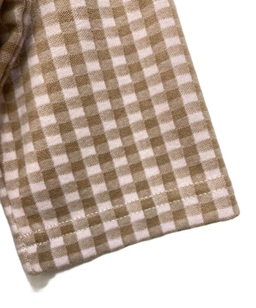 AND MARY（アンドマリー）AND MARY (アンドマリー) Ava gingham check tops ベージュ×ピンク サイズ:Fの古着・服飾アイテム