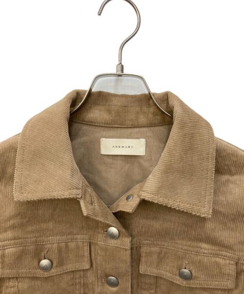 ANDMARY（アンドマリー）ANDMARY (アンドマリー) Elsa corduroy jacket エルサ コーデュロイ ジャケット ブラウン サイズ:Freeの古着・服飾アイテム