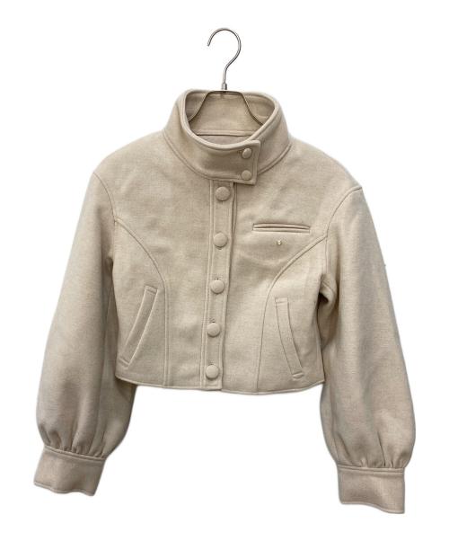 ANDMARY（アンドマリー）ANDMARY (アンドマリー) Zoey stand neck jacket　ゾーイ スタンド ネック ジャケット ベージュ サイズ:Fの古着・服飾アイテム