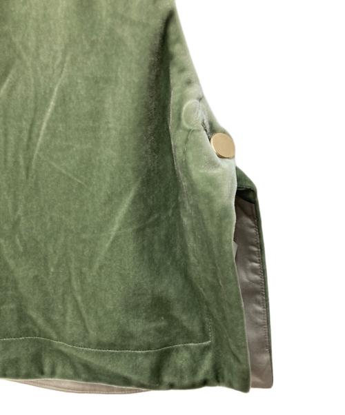 BALLSEY（ボールジィ）BALLSEY (ボールジィ) マットベロア Vネックベスト グリーン サイズ:36の古着・服飾アイテム