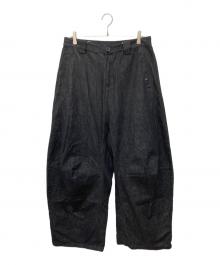 JCAESAR（ジェイシーザー）の古着「wide denim pants　ワイド デニム パンツ」｜ブラック