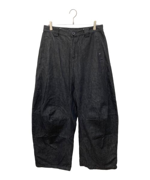 JCAESAR（ジェイシーザー）JCAESAR (ジェイシーザー) wide denim pants　ワイド デニム パンツ ブラック サイズ:Ｌの古着・服飾アイテム