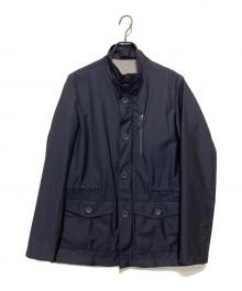 HERNO（ヘルノ）の古着「撥水 ライトフレイム スタンドカラーブルゾン」｜ネイビー