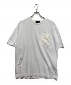 HERNO Laminarヘルノ ラミナー）の古着「コンパクトジャージ ポケット ショートスリーブ Tシャツ」｜ホワイト