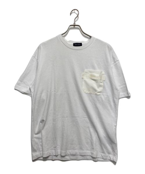 HERNO Laminar（ヘルノ ラミナー）HERNO Laminar (ヘルノ ラミナー) コンパクトジャージ ポケット ショートスリーブ Tシャツ ホワイト サイズ:50の古着・服飾アイテム