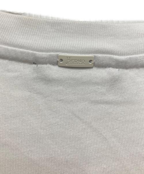 HERNO Laminar（ヘルノ ラミナー）HERNO Laminar (ヘルノ ラミナー) コンパクトジャージ ポケット ショートスリーブ Tシャツ ホワイト サイズ:50の古着・服飾アイテム