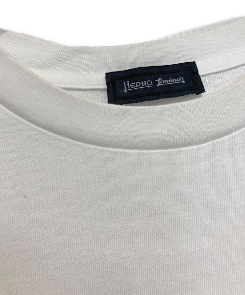 HERNO Laminar（ヘルノ ラミナー）HERNO Laminar (ヘルノ ラミナー) コンパクトジャージ ポケット ショートスリーブ Tシャツ ホワイト サイズ:50の古着・服飾アイテム