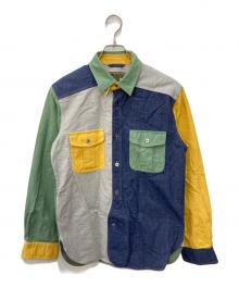 NIGEL CABOURN（ナイジェルケーボン）の古着「マルチカラーチンストラップネルシャツ」｜マルチカラー