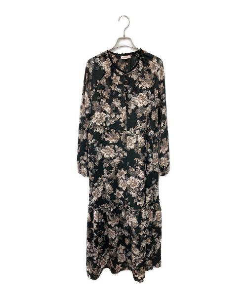 DRESSTERIOR（ドレステリア）DRESSTERIOR (ドレステリア) ヴィンテージフラワープリントワンピース ブラック サイズ:36の古着・服飾アイテム