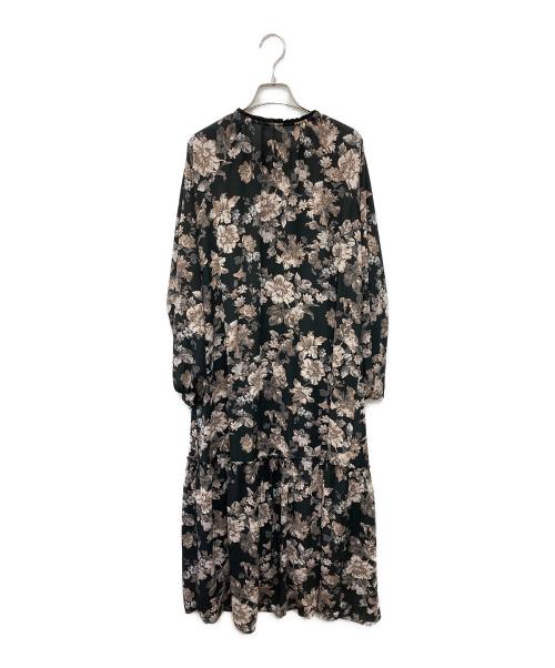 DRESSTERIOR（ドレステリア）DRESSTERIOR (ドレステリア) ヴィンテージフラワープリントワンピース ブラック サイズ:36の古着・服飾アイテム