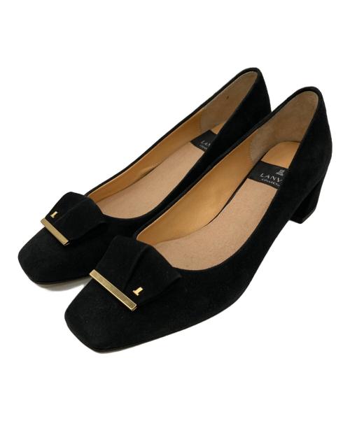 LANVIN COLLECTION（ランバンコレクション）LANVIN COLLECTION (ランバンコレクション) ラウンドスクェアトゥパンプス ブラック サイズ:25㎝の古着・服飾アイテム