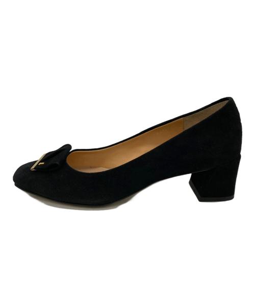 LANVIN COLLECTION（ランバンコレクション）LANVIN COLLECTION (ランバンコレクション) ラウンドスクェアトゥパンプス ブラック サイズ:25㎝の古着・服飾アイテム