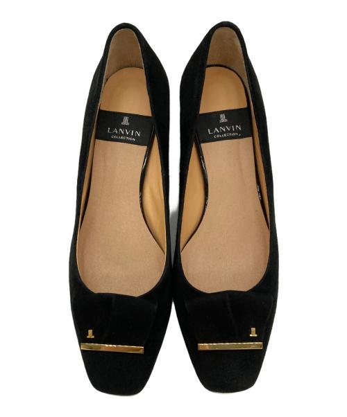 LANVIN COLLECTION（ランバンコレクション）LANVIN COLLECTION (ランバンコレクション) ラウンドスクェアトゥパンプス ブラック サイズ:25㎝の古着・服飾アイテム