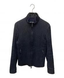 GIORGIO ARMANI（ジョルジオアルマーニ）の古着「ラムレザージャケット」｜ネイビー