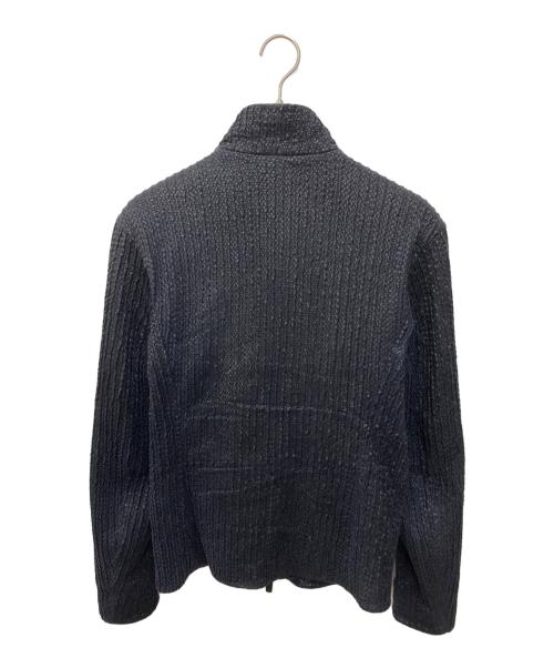 GIORGIO ARMANI（ジョルジオアルマーニ）GIORGIO ARMANI (ジョルジオアルマーニ) ラムレザージャケット ネイビー サイズ:46の古着・服飾アイテム