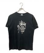 stussy×Championステューシー×チャンピオン）の古着「Cities Girl Tee」｜ブラック