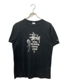 stussy×Champion（ステューシー×チャンピオン）の古着「Cities Girl Tee」｜ブラック