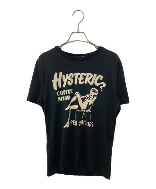 Hysteric Glamour（ヒステリックグラマー）Hysteric Glamour (ヒステリックグラマー) COFFEE SHOP’Tシャツ ブラック サイズ:S 未使用品の古着・服飾アイテム