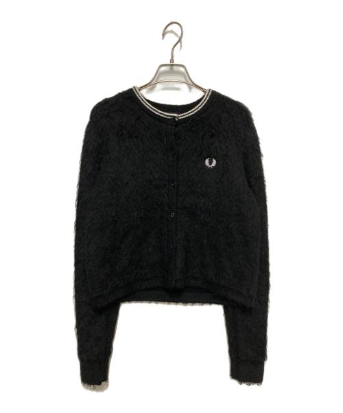 FRED PERRY（フレッドペリー）FRED PERRY (フレッドペリー) Fluffy Crewneck Knit Cardigan ブラック サイズ:UK10の古着・服飾アイテム