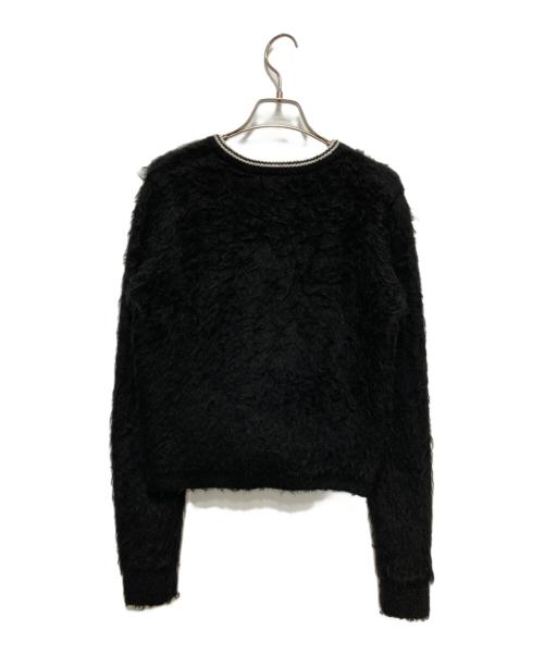 FRED PERRY（フレッドペリー）FRED PERRY (フレッドペリー) Fluffy Crewneck Knit Cardigan ブラック サイズ:UK10の古着・服飾アイテム