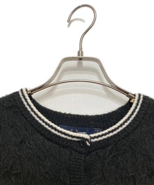 FRED PERRY（フレッドペリー）FRED PERRY (フレッドペリー) Fluffy Crewneck Knit Cardigan ブラック サイズ:UK10の古着・服飾アイテム