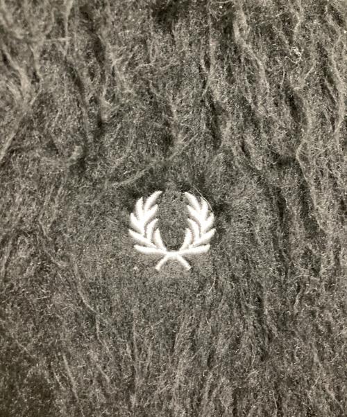 FRED PERRY（フレッドペリー）FRED PERRY (フレッドペリー) Fluffy Crewneck Knit Cardigan ブラック サイズ:UK10の古着・服飾アイテム