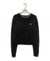 FRED PERRY（フレッドペリー）の古着「Fluffy Crewneck Knit Cardigan」｜ブラック