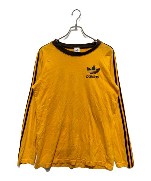 adidas（アディダス）adidas (アディダス) 長袖カットソー イエロー サイズ:L-Oの古着・服飾アイテム