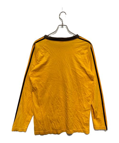 adidas（アディダス）adidas (アディダス) 長袖カットソー イエロー サイズ:L-Oの古着・服飾アイテム
