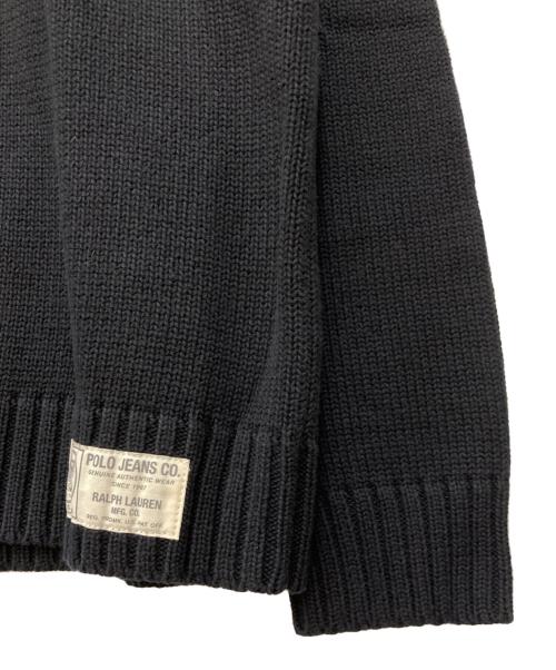 POLO JEANS（ポロジーンズ）POLO JEANS (ポロジーンズ) サークルロゴセーター ブラック サイズ:Ｍの古着・服飾アイテム
