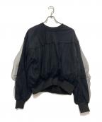 MAISON SPECIALメゾンスペシャル）の古着「Tulle Combination Sweatshirt」｜ブラック