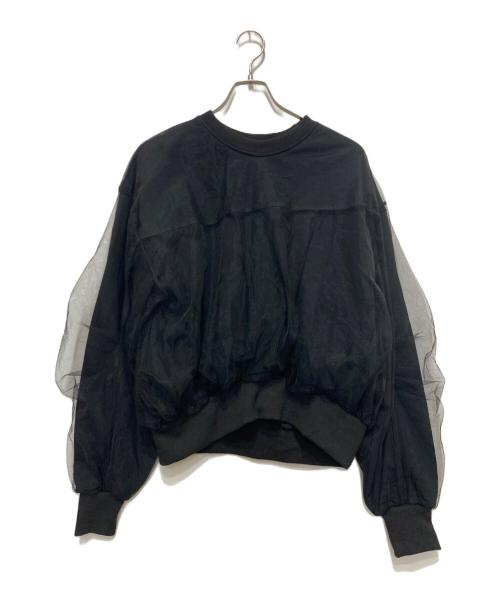 MAISON SPECIAL（メゾンスペシャル）MAISON SPECIAL (メゾンスペシャル) Tulle Combination Sweatshirt ブラック サイズ:Freeの古着・服飾アイテム