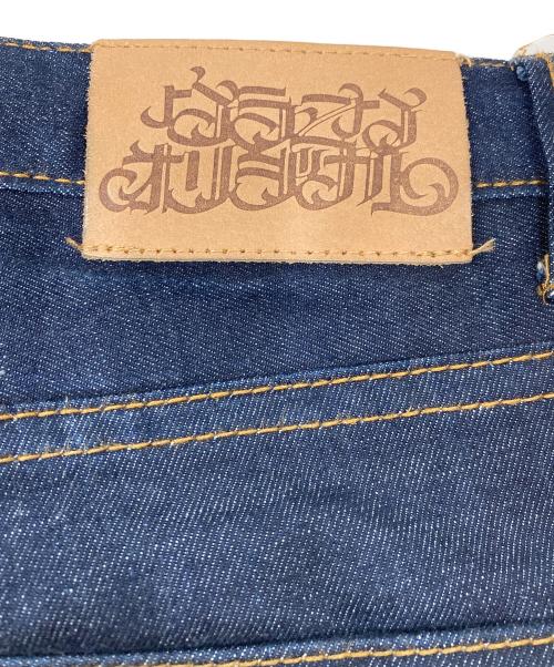 420RECORDZ（420RECORDZ）420RECORDZ (420RECORDZ) 裏庭 デニム ショートパンツ インディゴ サイズ:Lの古着・服飾アイテム