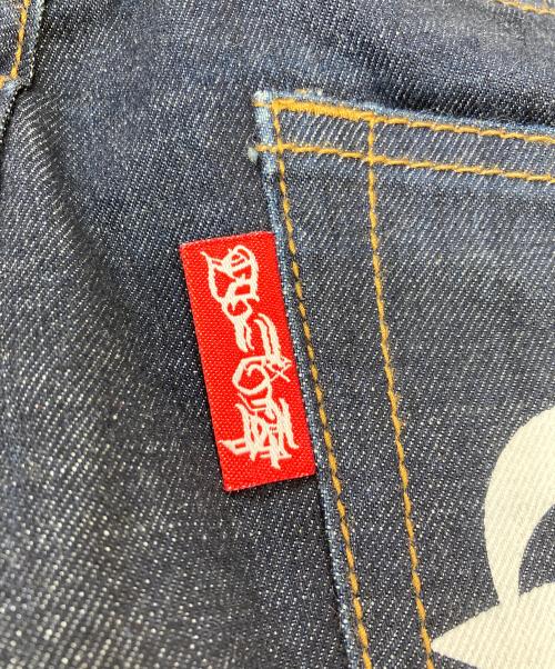 420RECORDZ（420RECORDZ）420RECORDZ (420RECORDZ) 裏庭 デニム ショートパンツ インディゴ サイズ:Lの古着・服飾アイテム