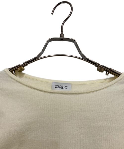 MACKINTOSH PHILOSOPHY（マッキントッシュ フィロソフィー）MACKINTOSH PHILOSOPHY (マッキントッシュ フィロソフィー) スリーブボタンニット アイボリー サイズ:38の古着・服飾アイテム