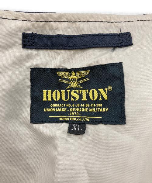 HOUSTON（ヒューストン）HOUSTON (ヒューストン) 66ナイロンツイル E-1 ラジオベスト ネイビー サイズ:XLの古着・服飾アイテム