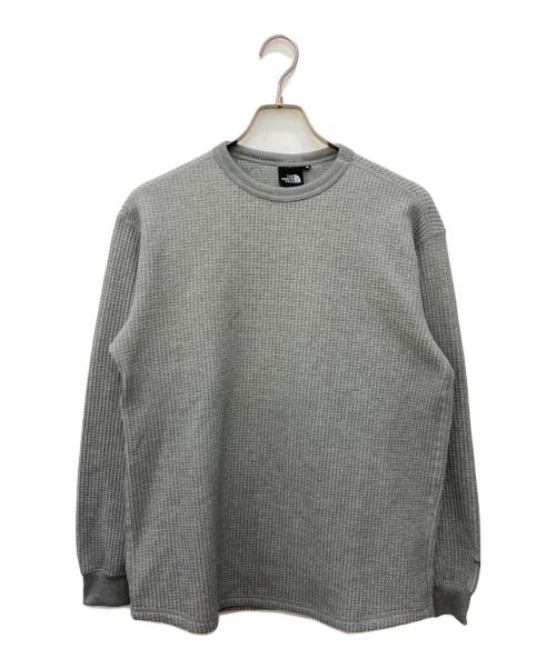 THE NORTH FACE（ザ ノース フェイス）THE NORTH FACE (ザ ノース フェイス) ロングスリーブウォームワッフルクルー グレー サイズ:Sの古着・服飾アイテム