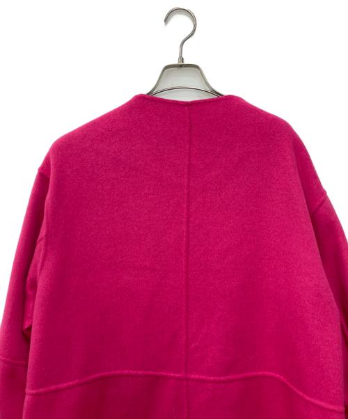 SIMPLICITE（シンプリシテ）simplicite (シンプリシテ) S120ブレンドリバーシブルコート ブラウン×ピンク サイズ:Ｍの古着・服飾アイテム