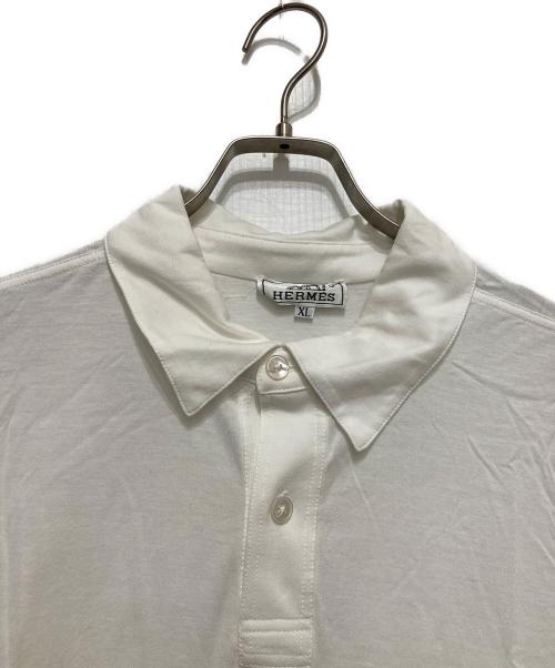 HERMES（エルメス）HERMES (エルメス) ポロシャツ ホワイト サイズ:XLの古着・服飾アイテム