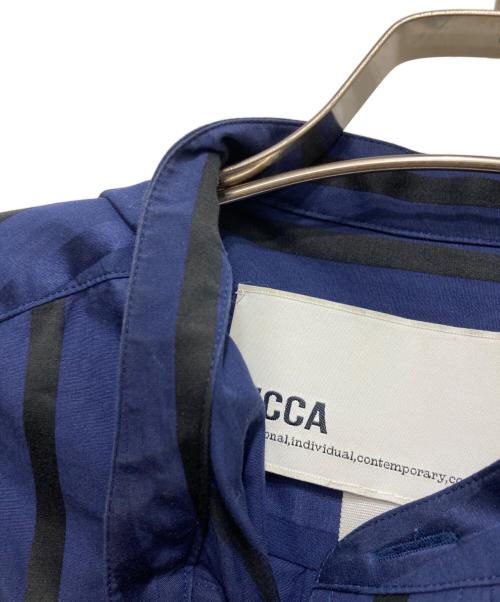 ticca（ティッカ）TICCA (ティッカ) ストライプシャツワンピース ブルー×ブラック サイズ:Fの古着・服飾アイテム