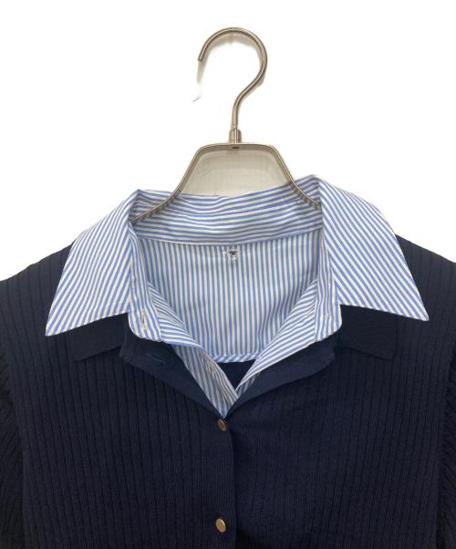 La boutique BonBon（ラブティックボンボン）La boutique BonBon (ラブティックボンボン) クールタッチUVシャツドッキングニット ネイビー サイズ:FREEの古着・服飾アイテム